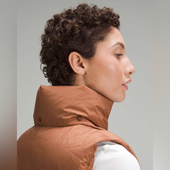 Lululemon Wunder Puff Super-Cropped Vest in Brown RARE, Size 4 - Picture 6 of 13